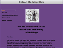 Tablet Screenshot of detroitbulldogclub.com